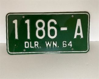 1964 Washington Dealer License Plate
