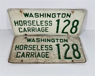 Washington State Horseless Carriage License Plates