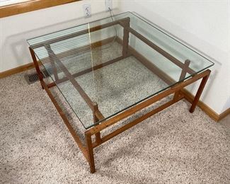 Mid Century Komfort Wood / Glass Table