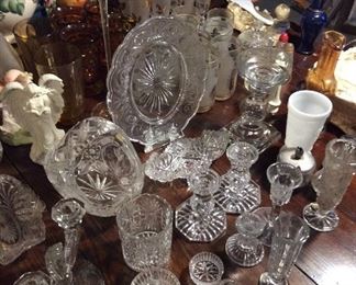 Vintage pressed Glass and cut glass