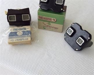 Three vintage viewmasters complete with discs