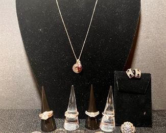 .925 Rings, Earrings, Necklace