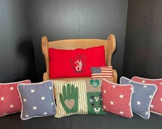 Darling Childs Bench  Pillows