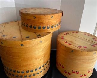 Large Decorated Cheese Box Set