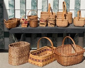 Large Collection Of Unmarked Baskets