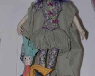 Huge collection of handmade whimsical dolls