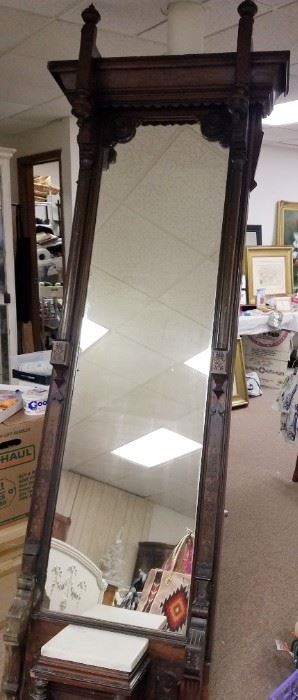 8' 6" antique pier mirror