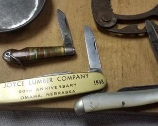 Pocket knives. Joyce Lumber Co. Omaha NE
