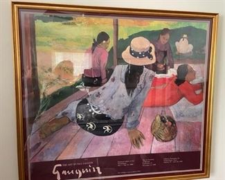 Framed print of Gauguin's "Siesta."