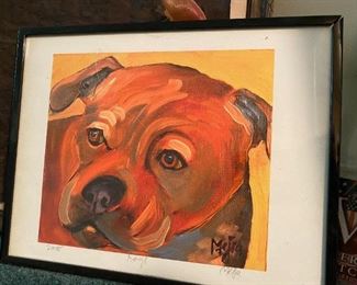 Digital painting of dog.