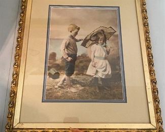 Framed vintage print.