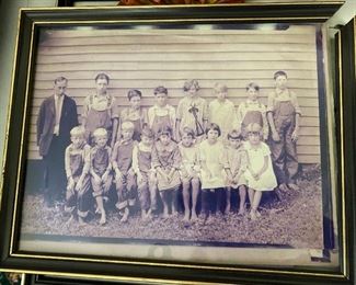 Selection of black and white vintage classroom pictures.