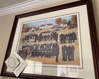 S/N LIMITED EDITION MATTED PRINT BY PAWNEE MCINTYRE "PRESIDENTIAL REUNION."