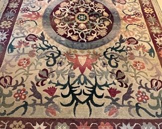 Beautiful Area Rug in good condition with some wear including some light stains. 

Measures 11' x 9'5" 