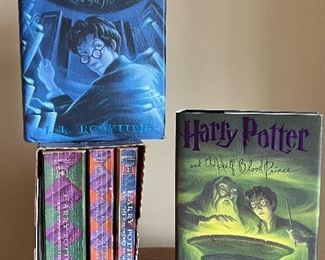 Harry Potter Books. Includes set of soft cover books and two hardcover books; The Half Blood Prince and The Order of the Phoenix; both of which are First American Editions. 