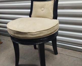 Small white black and cream vanity chair $10