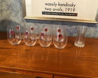 Vintage Riedel glasses with label 20.00 each 8 total