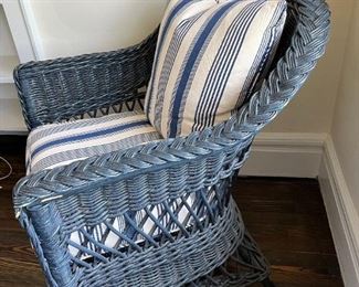 Natural wicker chair with cushion