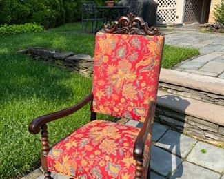 Vintage French-style upholstered chair