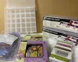 Scrapbooker's supplies. Great mix of both useful and pretty!