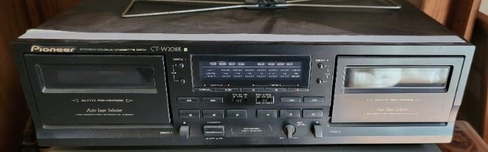 #13.  $50.00. pioneer double cassette deck CT-W208R
