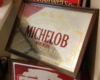 #17  $30.00. lot 3 beer mirrors signs 