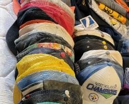  Caps and tees will be sold  on 6/2 by the piece. Too many to go over each individual item.  Text for time. All new and represent events.  A lot of Harley Davison. 