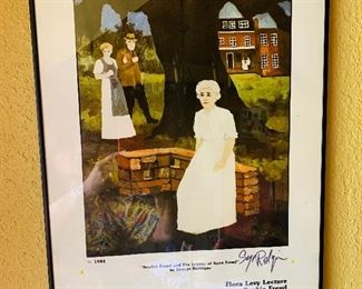 George Rodrigue signed  framed  print  of  Anna  Freud