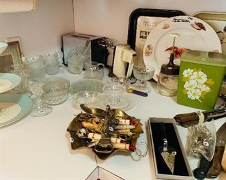 tons of early Lafayette advertising including pocket knives, bottle openers, wooden yardsticks and more