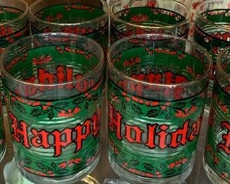 Happy Holidays Glassware