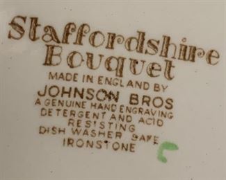 Staffordshire Bouquet Ironstone Made in England by Johnson Bros