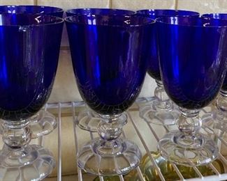 Cobalt Blue Wine Glass 