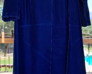Picture does not do this coat justice! Switzer's size 9 Cobalt Blue Full Length Coat w Hood