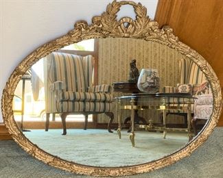 Vintage Oval Ornate Bow Mirror