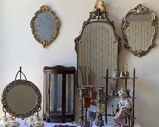 Assorted Mirrors, Curio, Armani Statue
