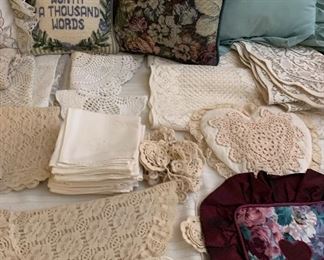 Vintage and New Doilies