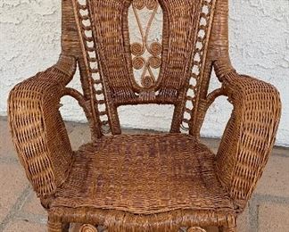 Child's Ornate Wicker Chair