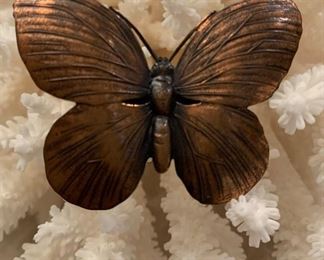 Copper Butterfly pin 
