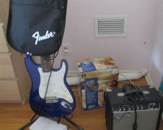 Fender guitar and amp