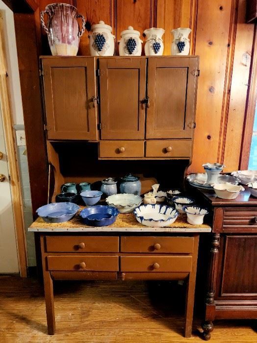 Early kitchen cupboard with possum belly drawers- super good piece