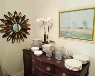 Pottery Barn dishes, vintage sushi plates , glassware for any occasion