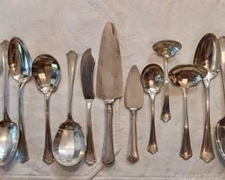 14 Pieces of Lovely R Wallace and Sons Sterling Serving Pieces Monogrammed
