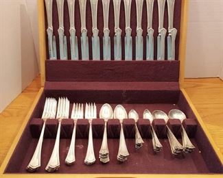 84 Pieces of Lovely R Wallace and Sons Sterling Flatware 1911 Washington Pattern Monogrammed