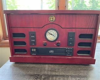 Electro Brand Stereo System with Internal Speakers AM FM Radio Cassette CD and Record Player