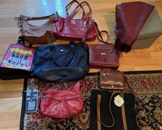Fun Miscellaneous Lot of Handbags Tote Bags Storage Cube and Scarf