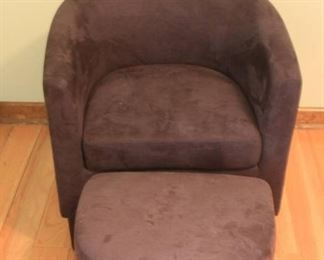 Purple Barrel Chair and Ottoman