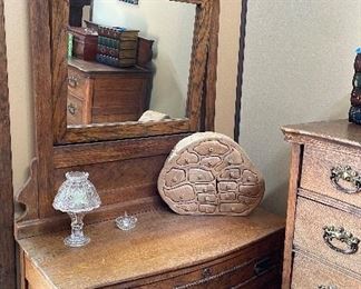 Antique Chest with Mirror $200