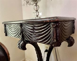 Pair of Swag End Tables with Drawers $500