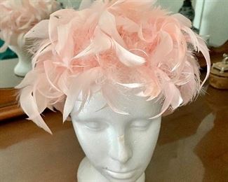 Evelyn Varon Pink Feather Hat $40
