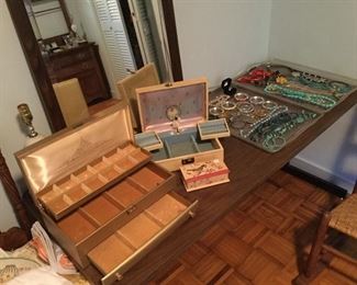 COSTUME JEWELRY AND JEWLRY BOXES